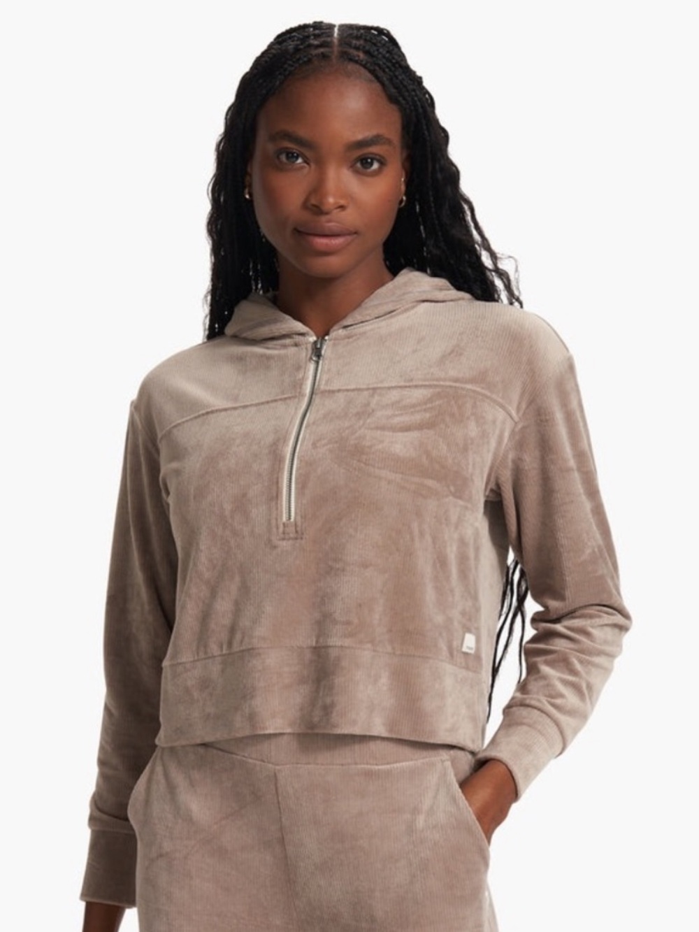Vuori Haven Half Zip Ribbed Hoodie